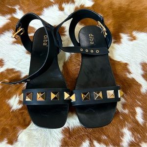 Torrid black wide fit studded sandals